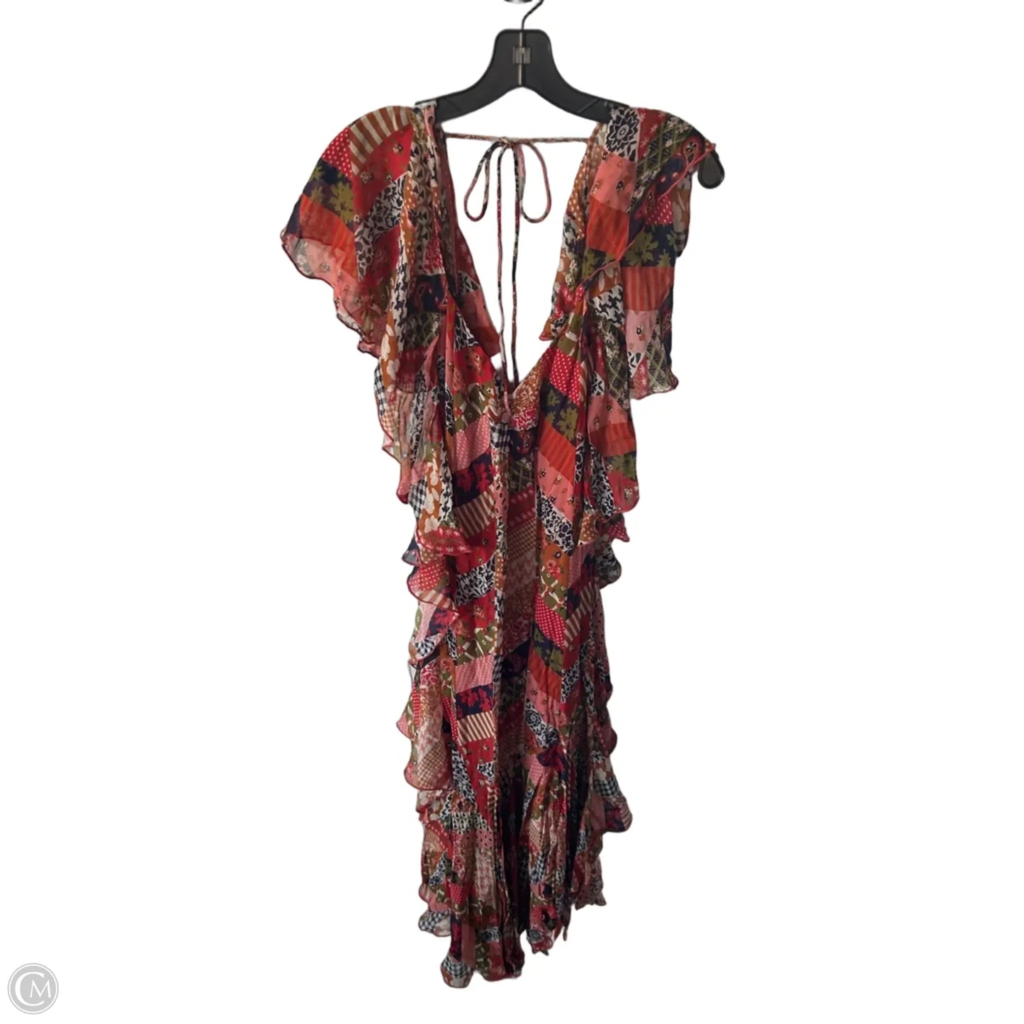 Dress Party Long By Anthropologie In Red & White, Size: S