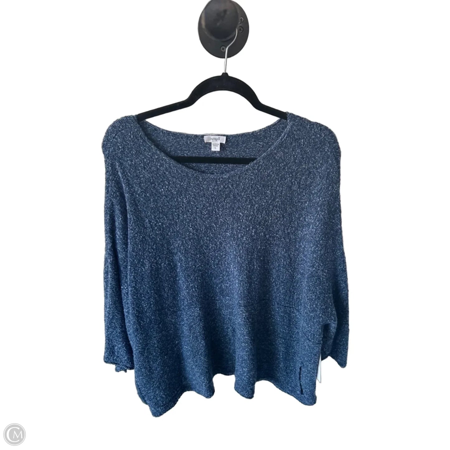 Sweater Short Sleeve By Pure Jill In Blue, Size: L