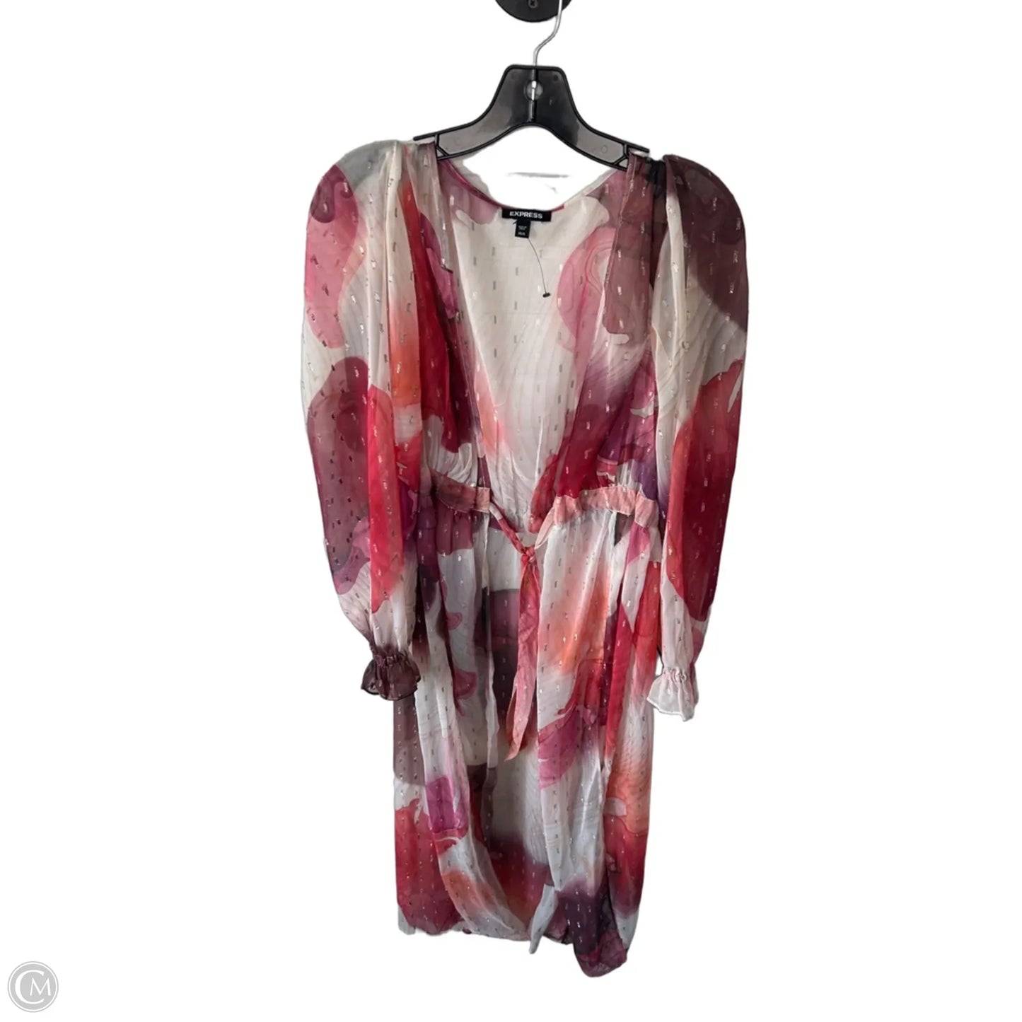 Kimono By Express In Cream & Red, Size: Xs