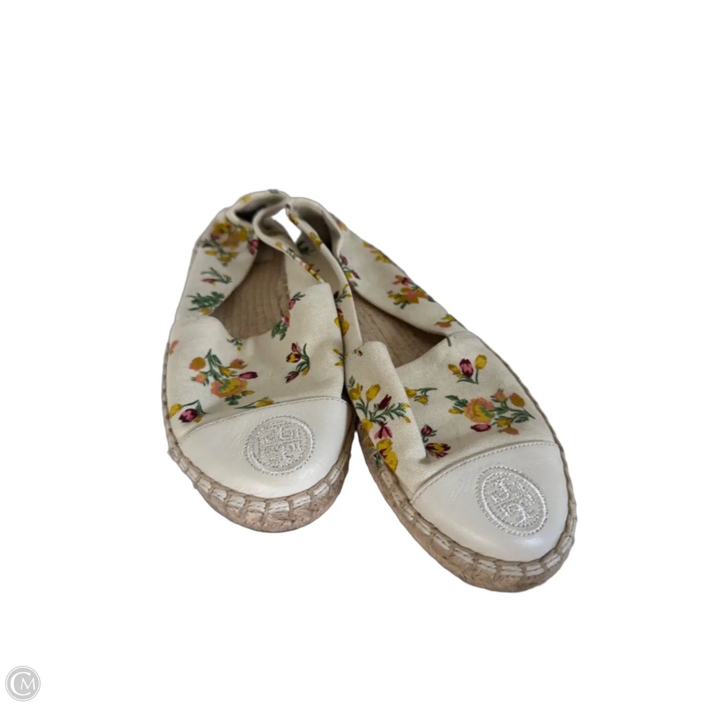 Shoes Designer By Tory Burch In Cream & Yellow, Size: 5