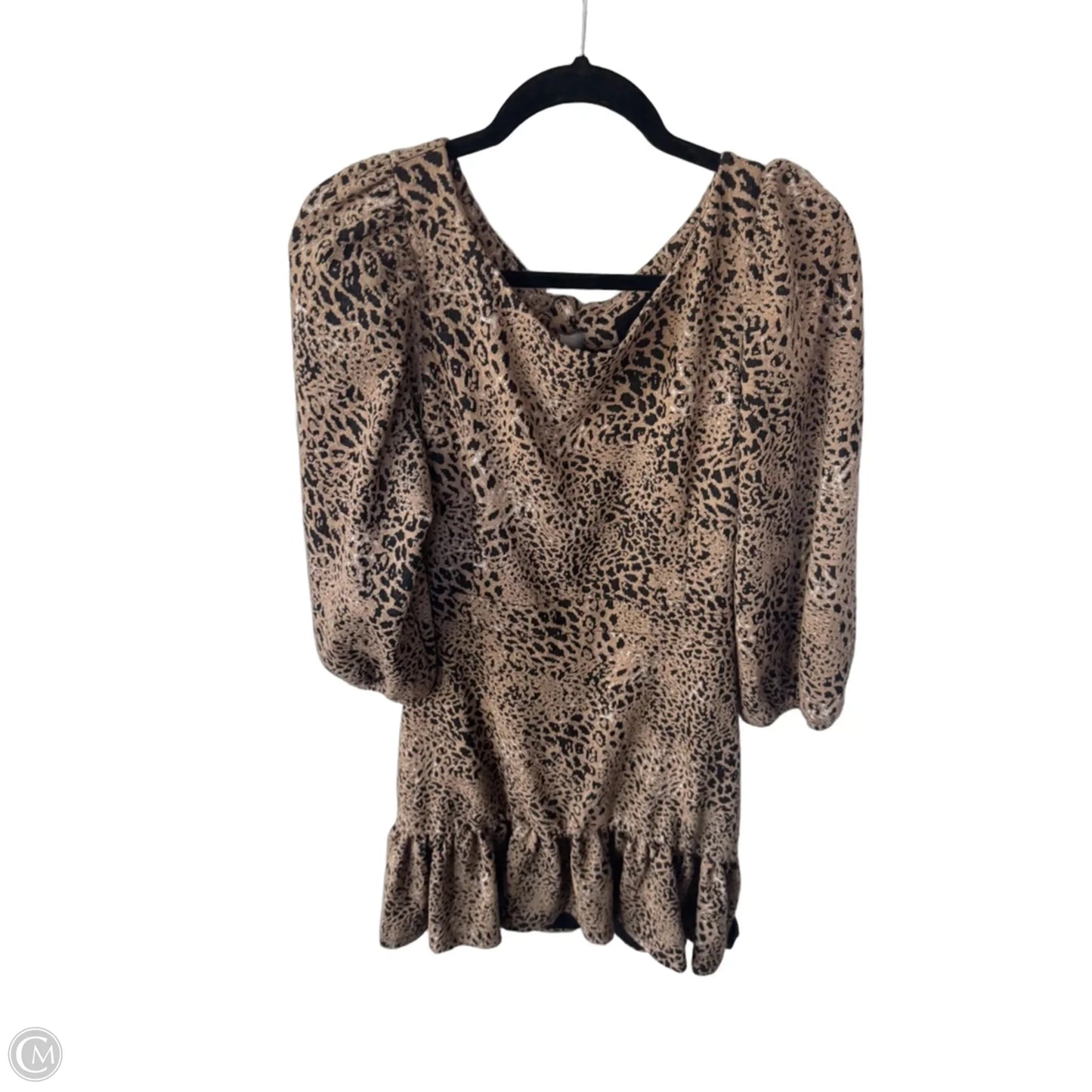 Dress Party Short By Maeve In Black & Tan, Size: L