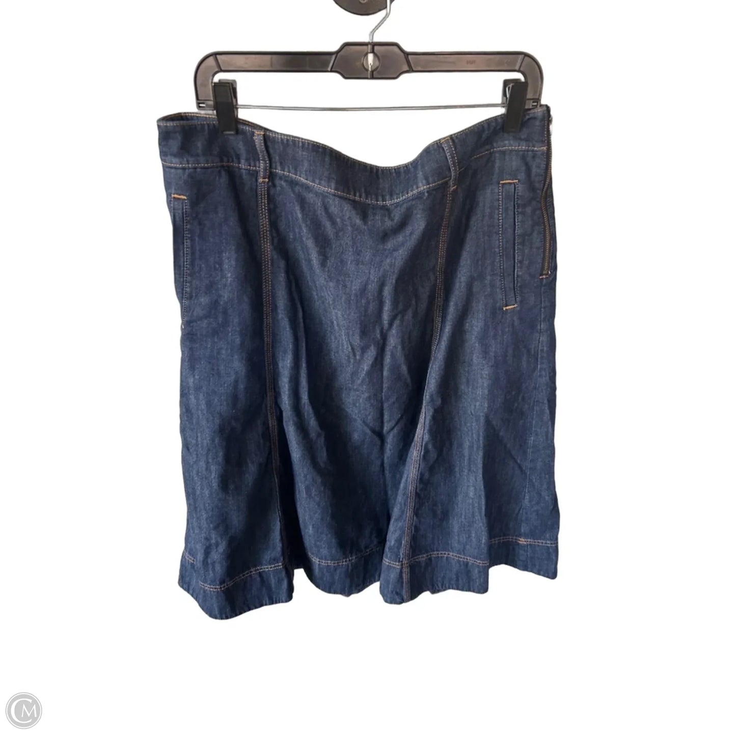 Skirt Midi By Talbots In Blue Denim, Size: 16
