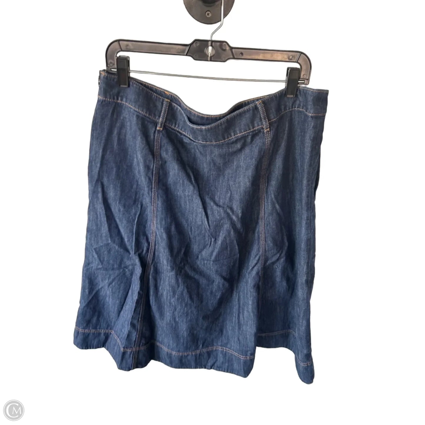 Skirt Midi By Talbots In Blue Denim, Size: 16