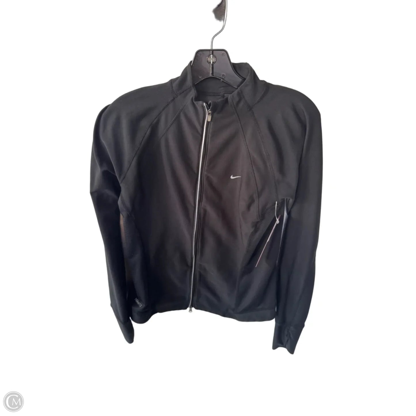 Athletic Jacket By Nike In Black, Size: M