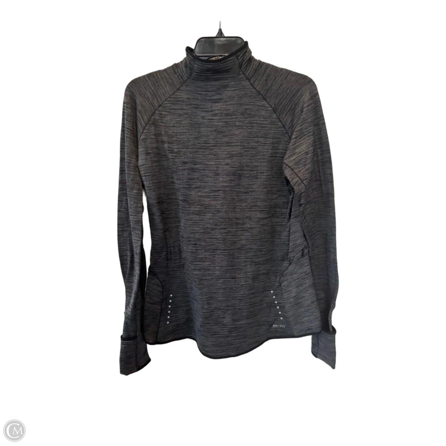 Athletic Jacket By Nike In Grey, Size: L