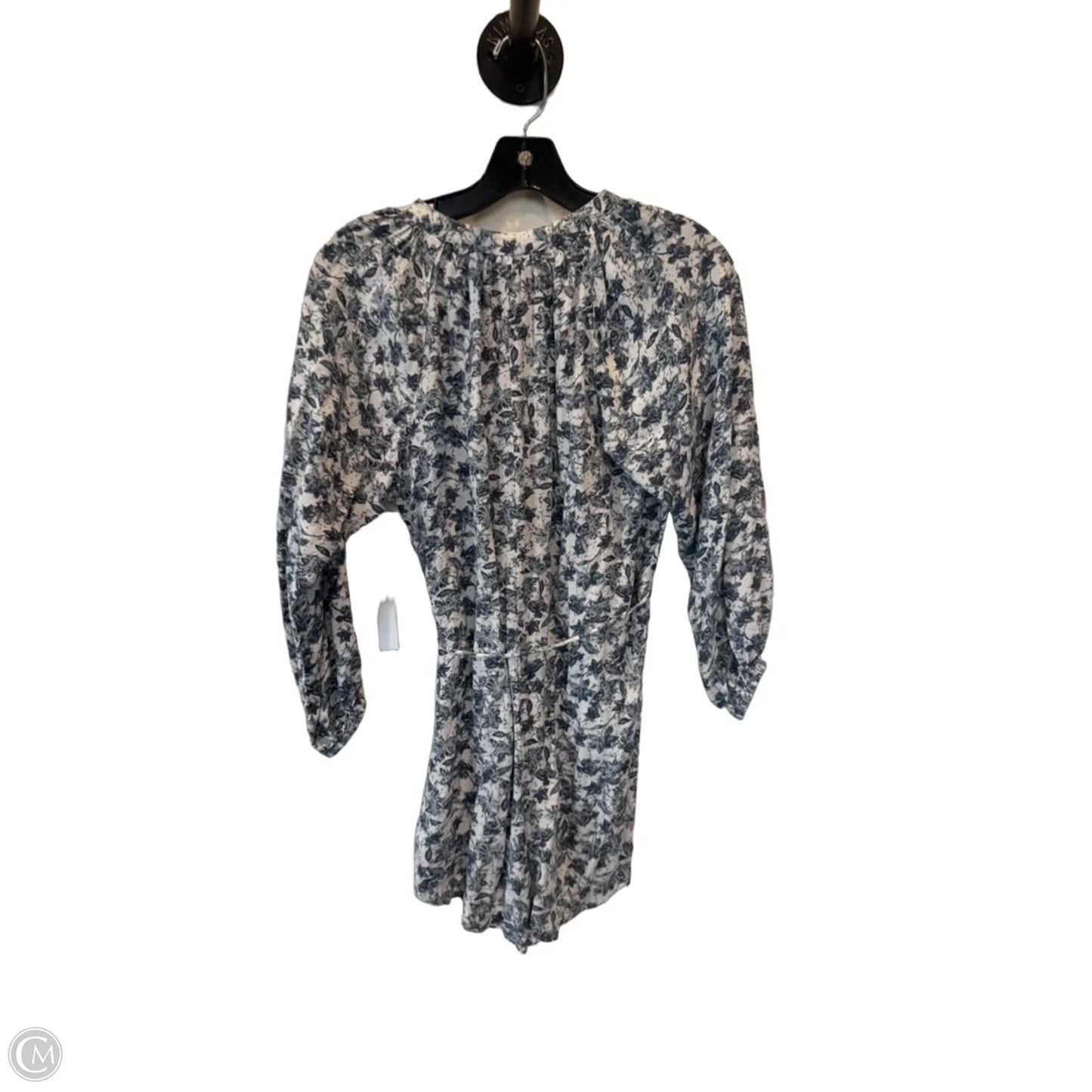 Romper By Clothes Mentor In Blue & White, Size: S