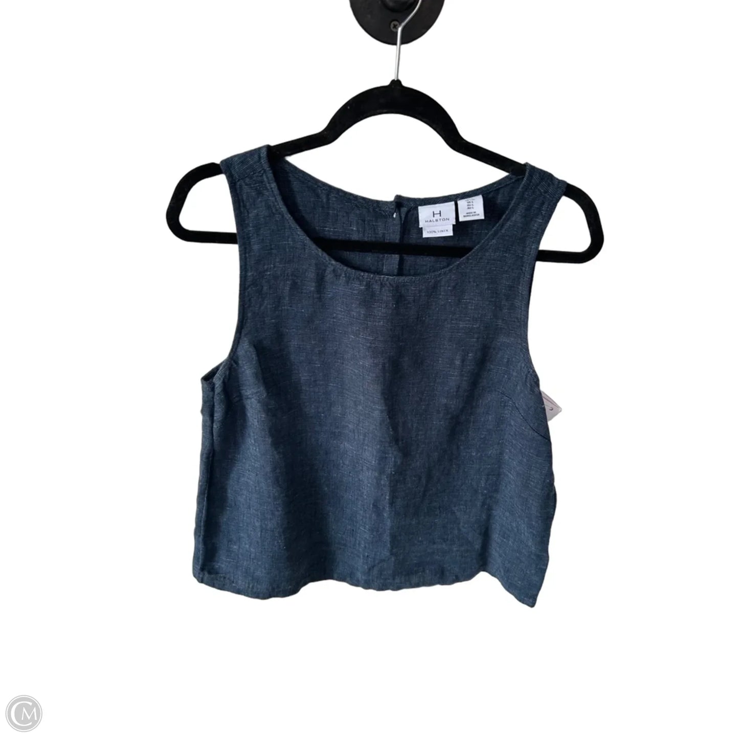 Top Sleeveless By H For Halston In Blue, Size: L