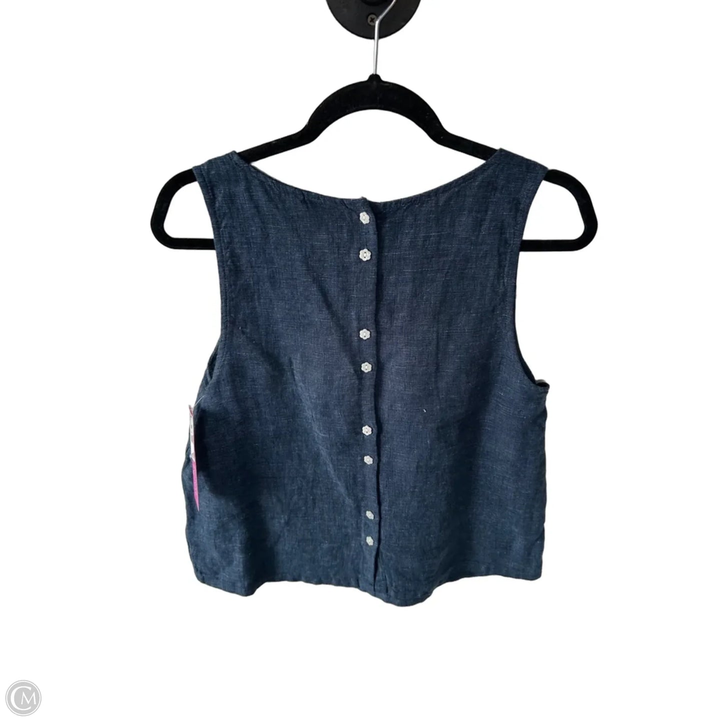 Top Sleeveless By H For Halston In Blue, Size: L