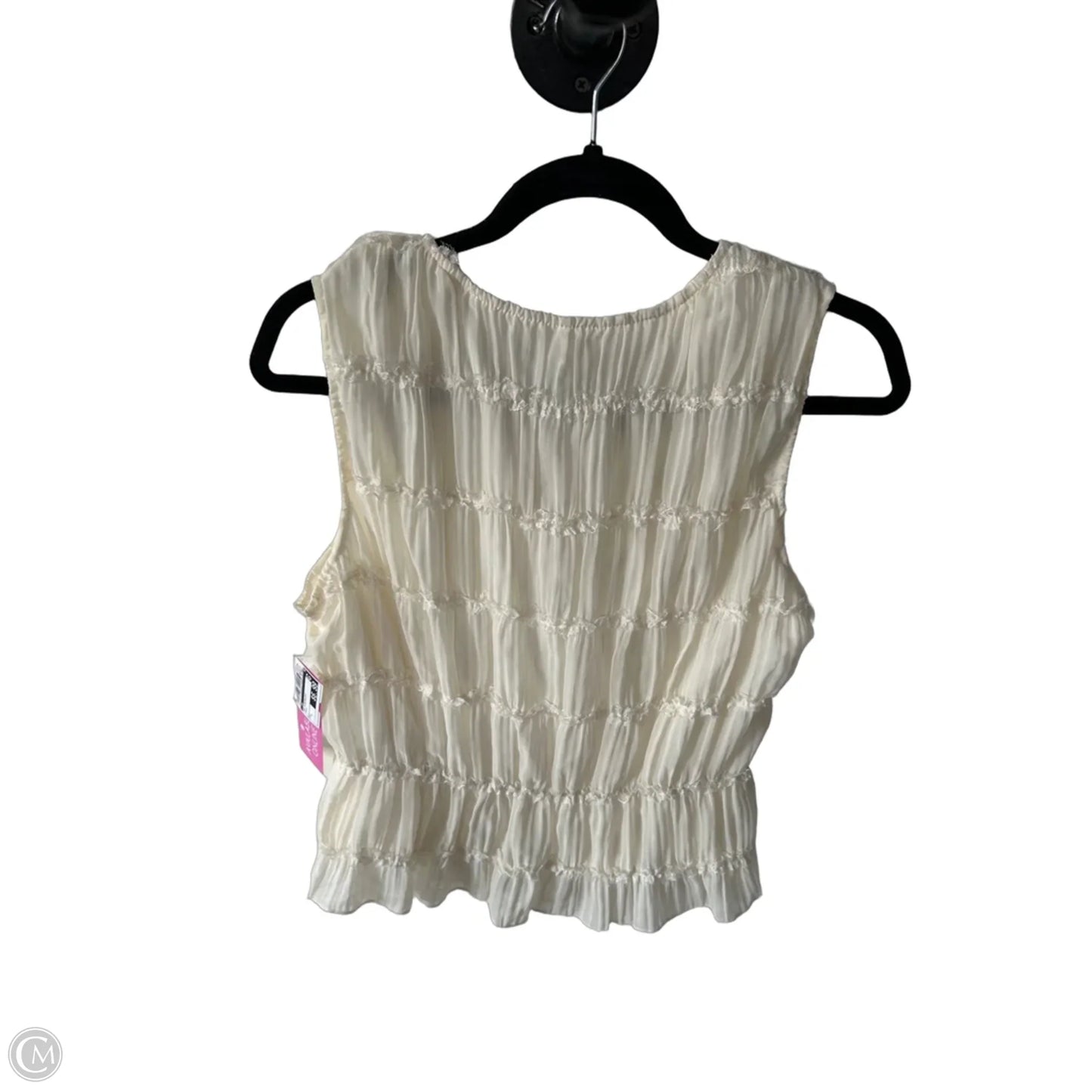 Top Sleeveless By Cmf In Cream, Size: L