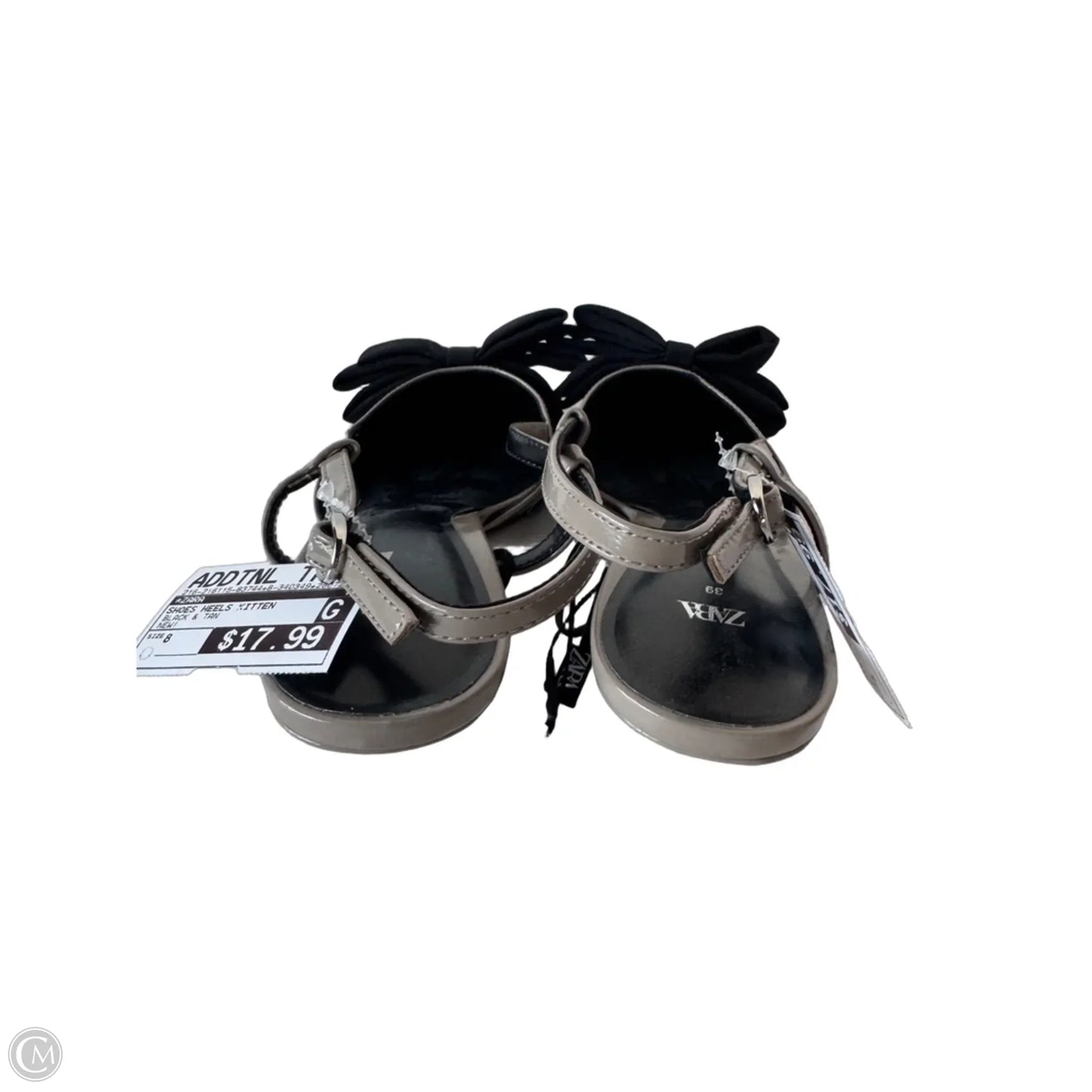 Shoes Heels Kitten By Zara In Black & Tan, Size: 8