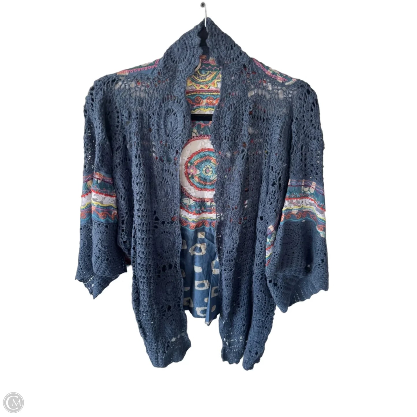 Kimono By Free People In Blue & Orange, Size: Osfm
