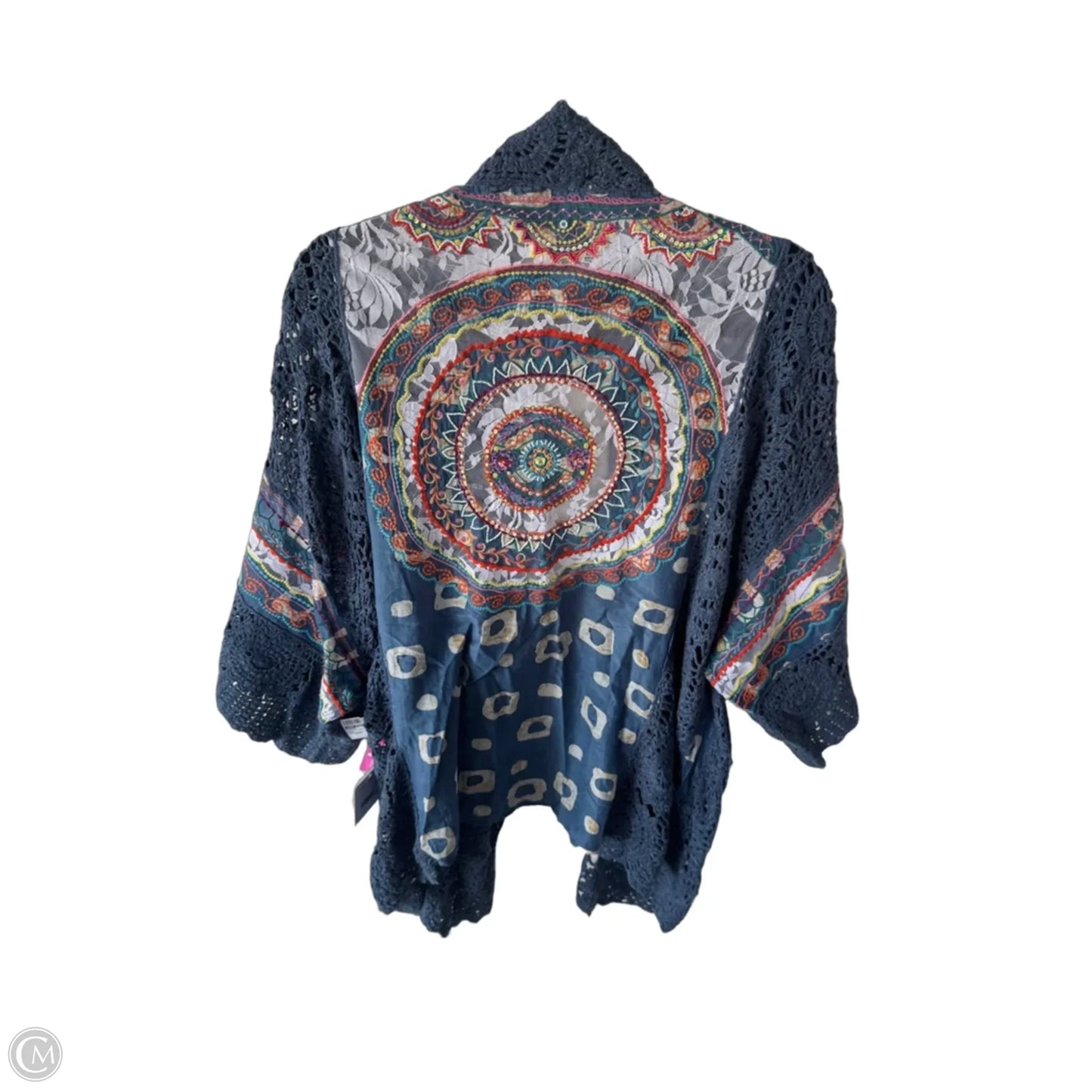 Kimono By Free People In Blue & Orange, Size: Osfm