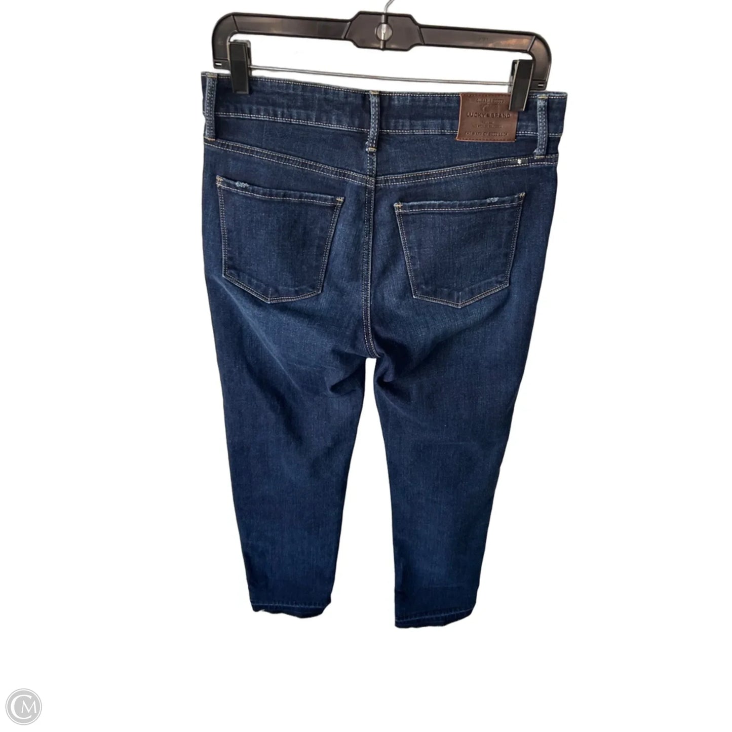 Jeans Cropped By Lucky Brand In Blue Denim, Size: 6