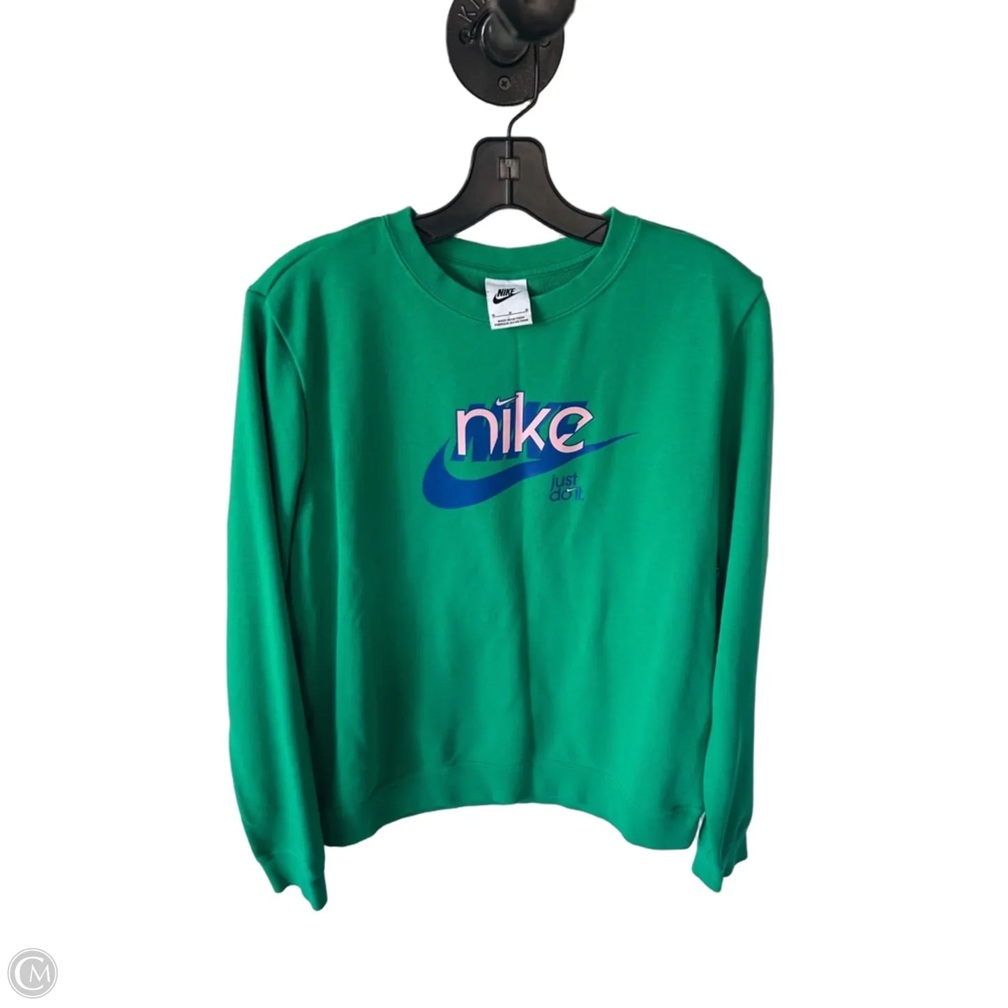 Athletic Sweatshirt Crewneck By Nike In Green, Size: M
