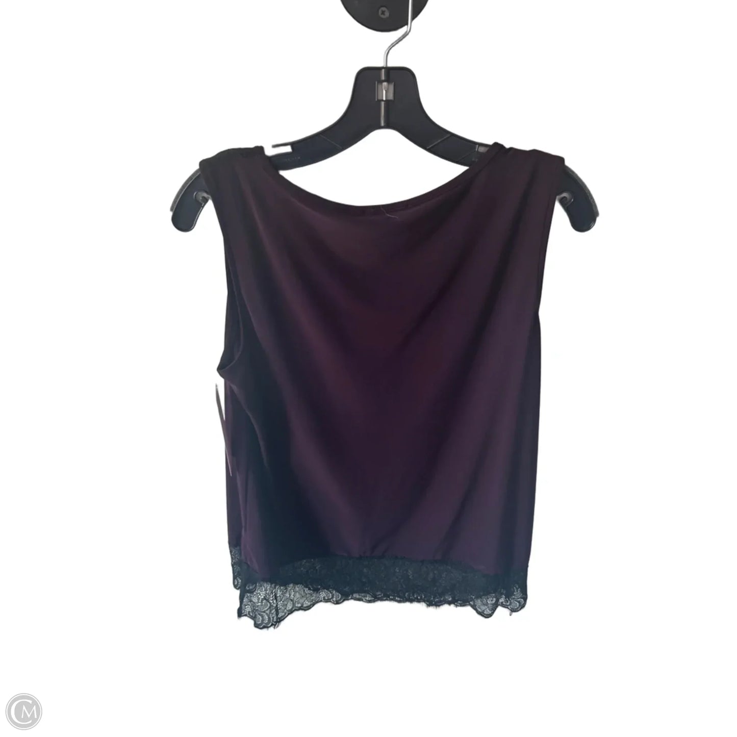 Top Sleeveless By Tommy Hilfiger In Black & Purple, Size: L