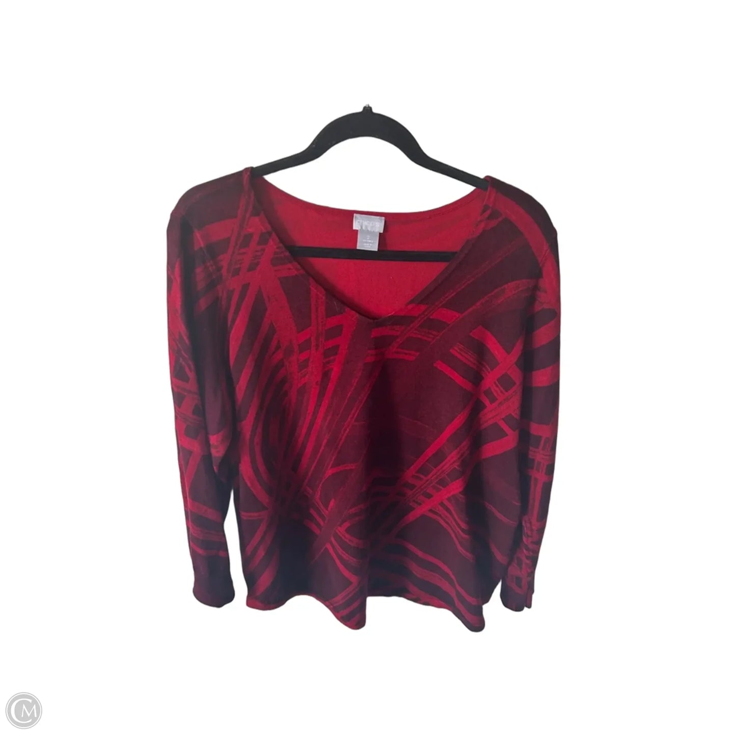 Sweater By Chicos In Red, Size: L