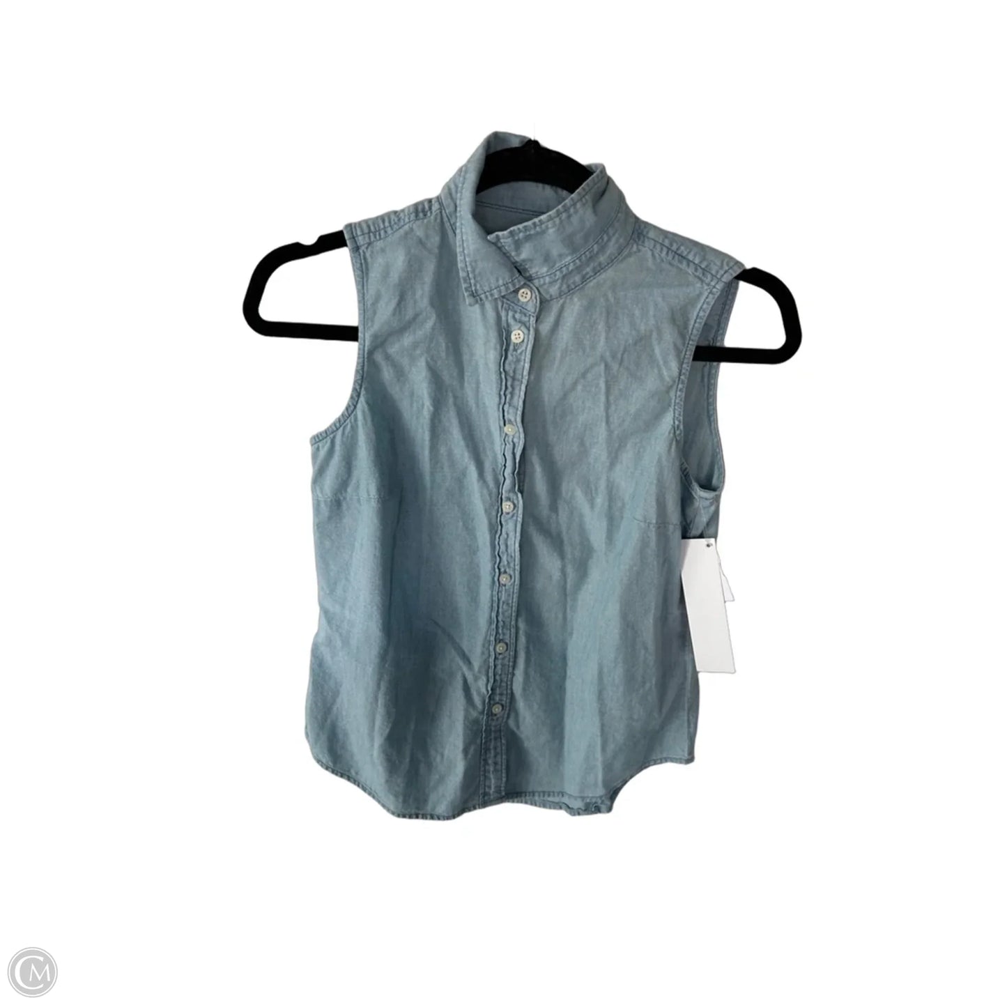 Top Sleeveless By J. Crew In Blue Denim, Size: Xs