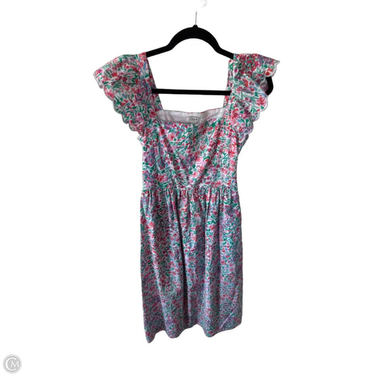 Dress Casual Midi By J. Crew In Green & Pink, Size: Xs