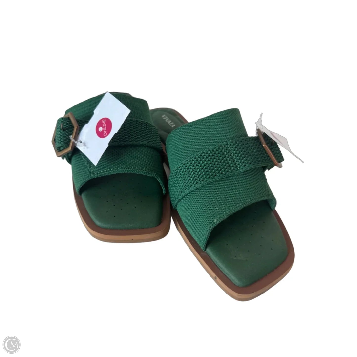 Sandals Flats By Vivaia In Green, Size: 10