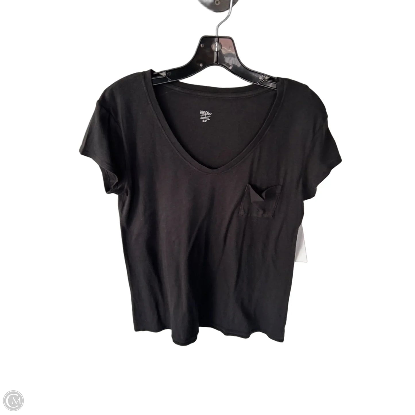 Top Short Sleeve Basic By Mossimo In Black, Size: S