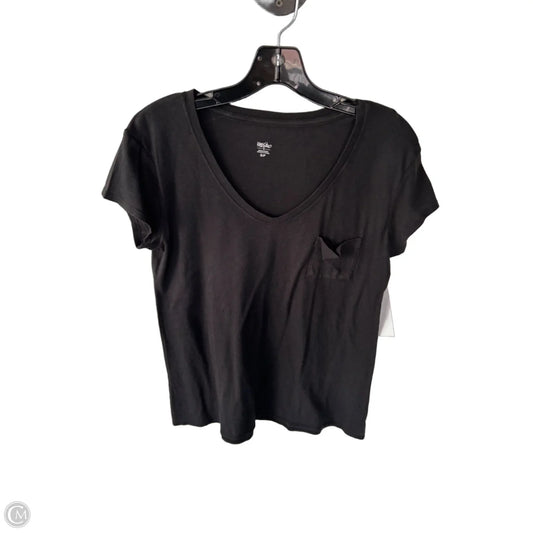 Top Short Sleeve Basic By Mossimo In Black, Size: S