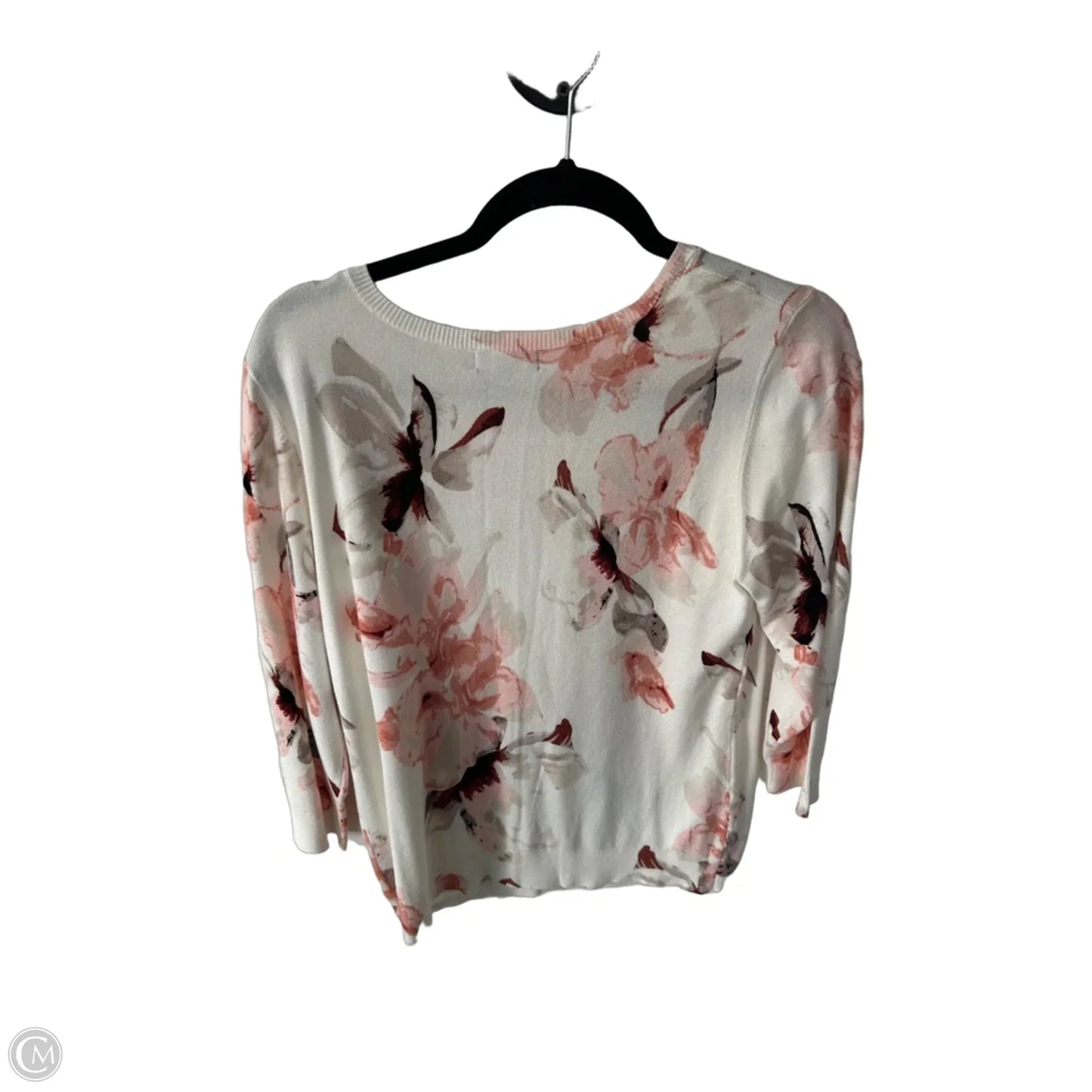 Sweater Cardigan By Premise Studio In Pink & White, Size: M