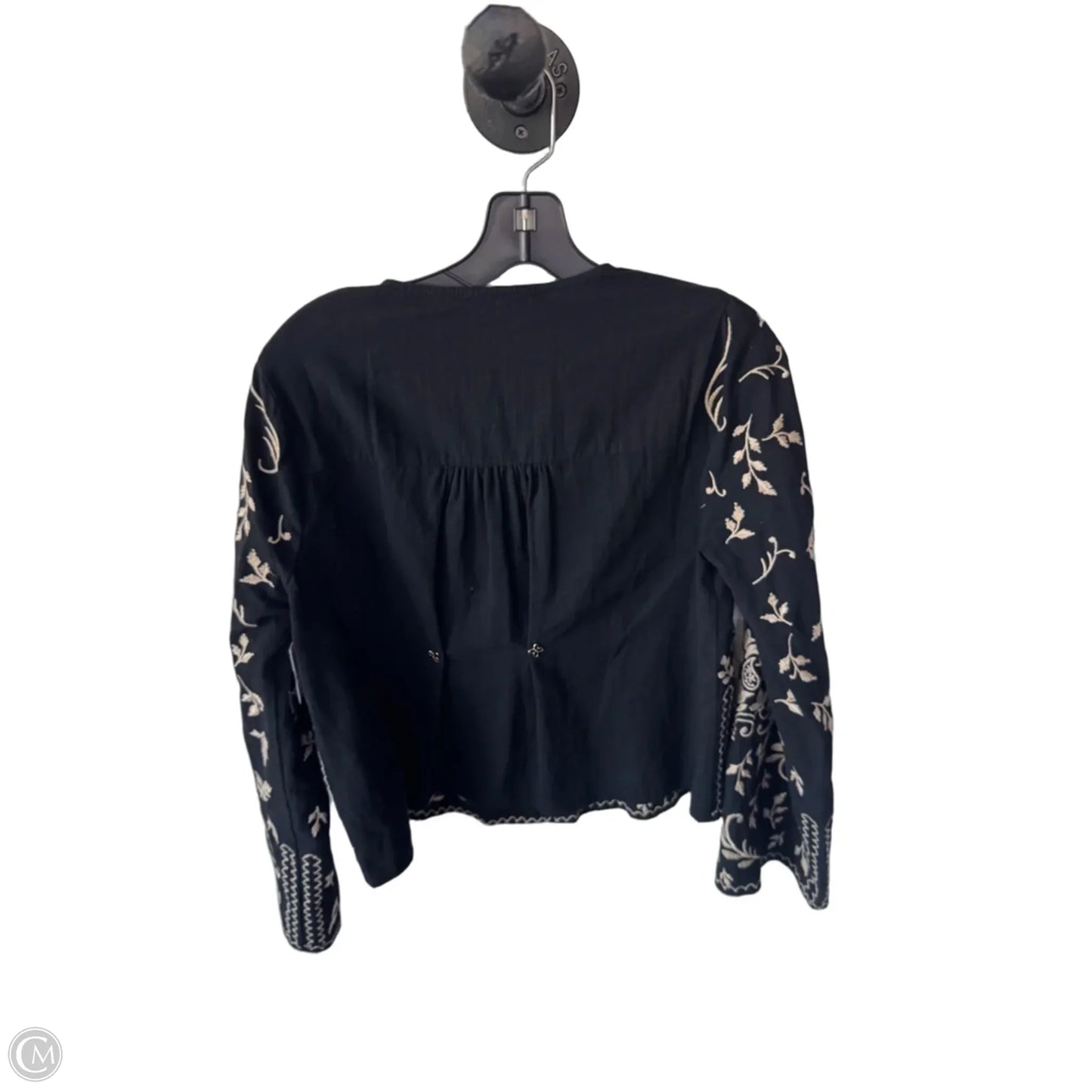 Top Long Sleeve By Savanna Jane In Black & Tan, Size: S