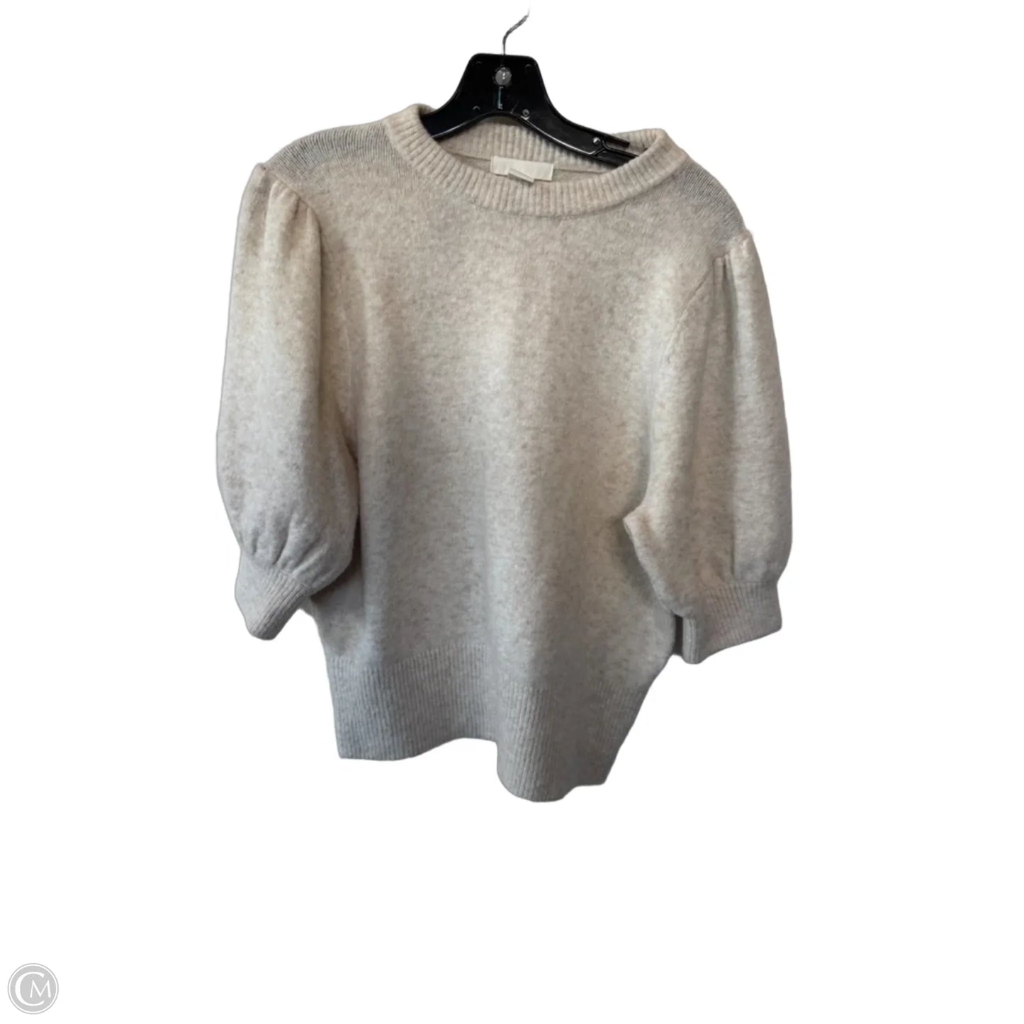 Sweater Short Sleeve By H&m In Tan, Size: M