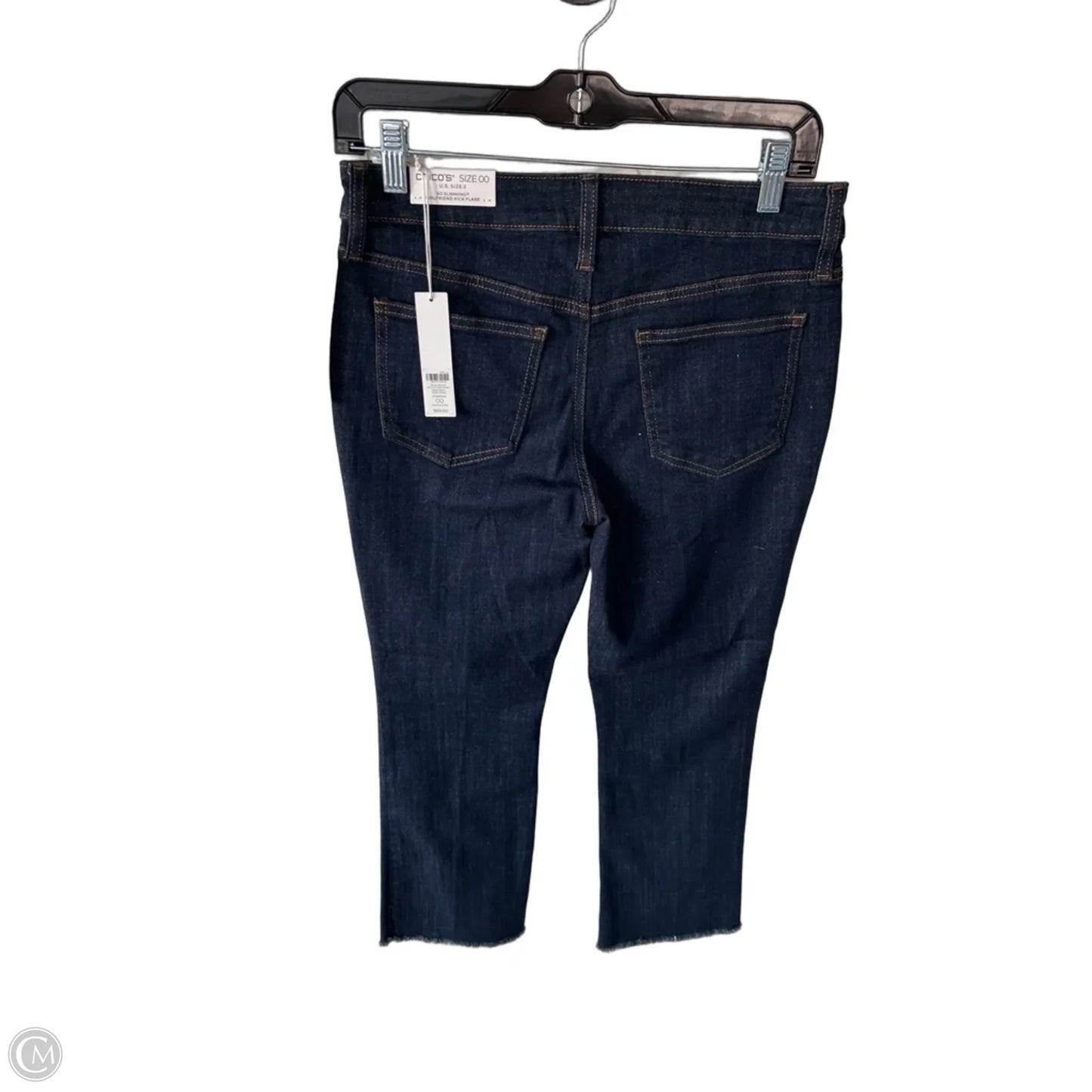 Jeans Flared By Chicos In Blue Denim, Size: 2
