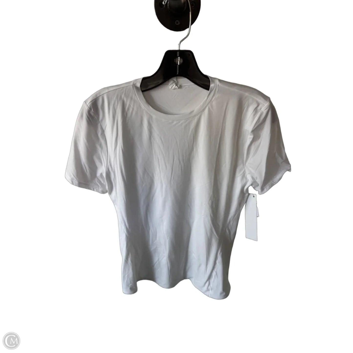 Athletic Top Short Sleeve By Lululemon In White, Size: L