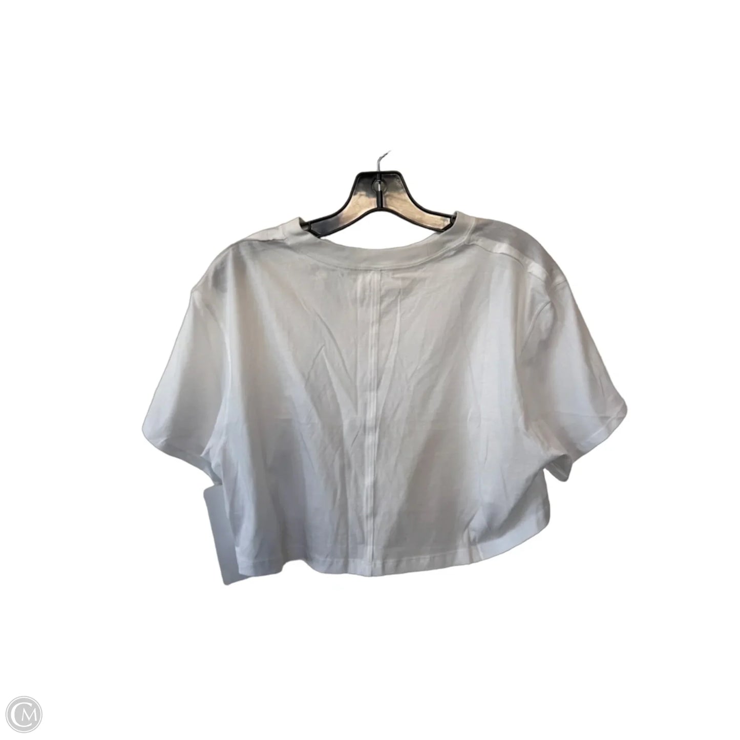 Athletic Top Short Sleeve By Lululemon In White, Size: M