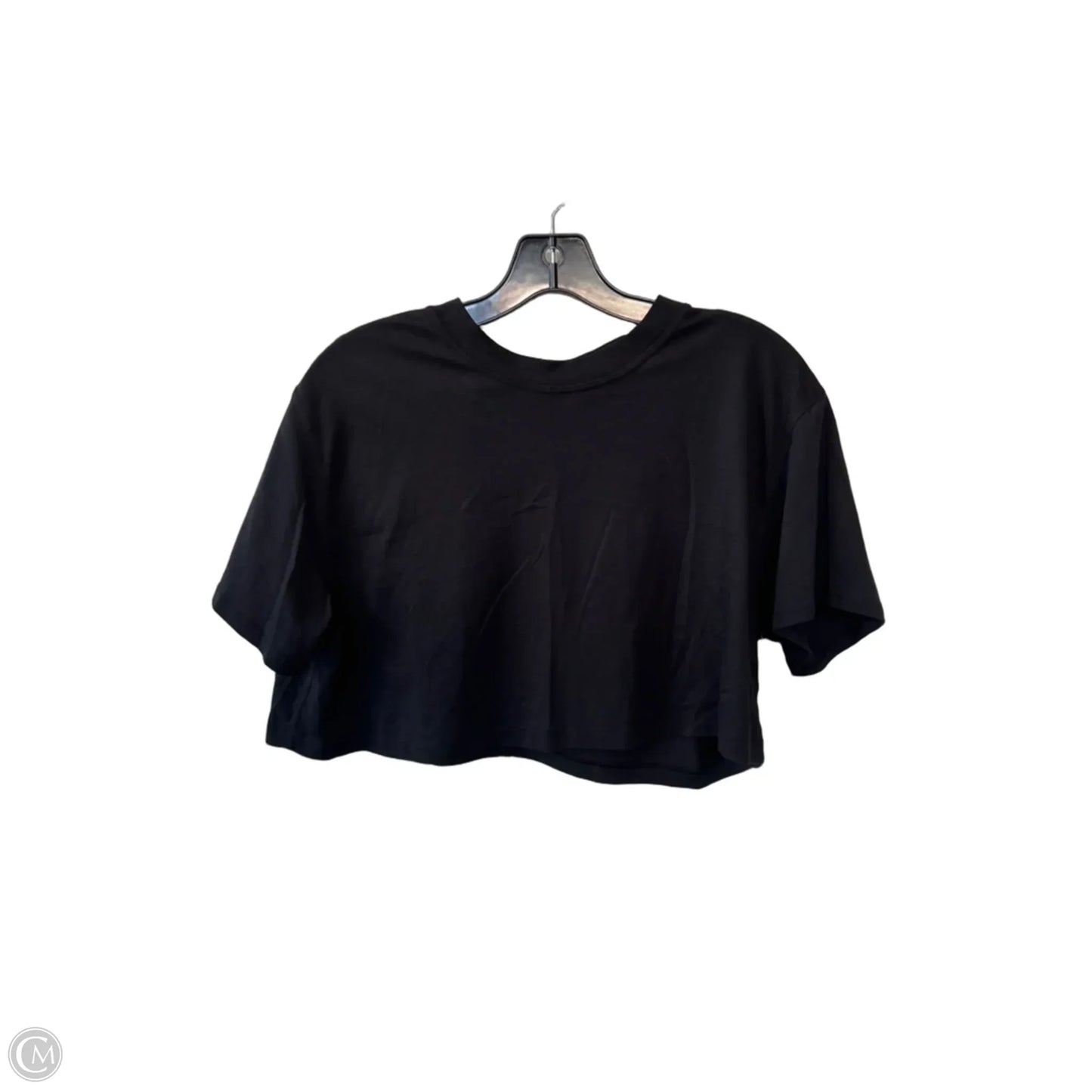 Athletic Top Short Sleeve By Lululemon In Black, Size: M