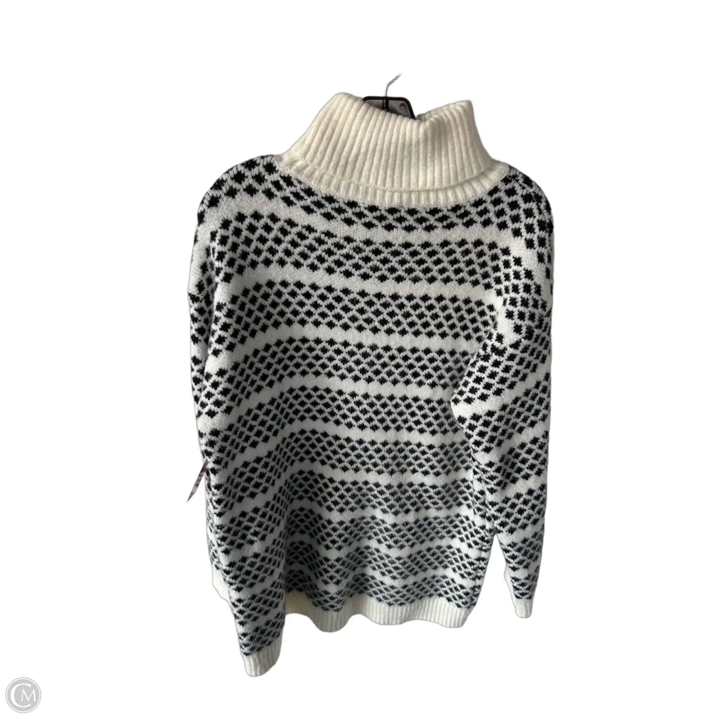 Sweater By Ann Taylor In Black & White, Size: L