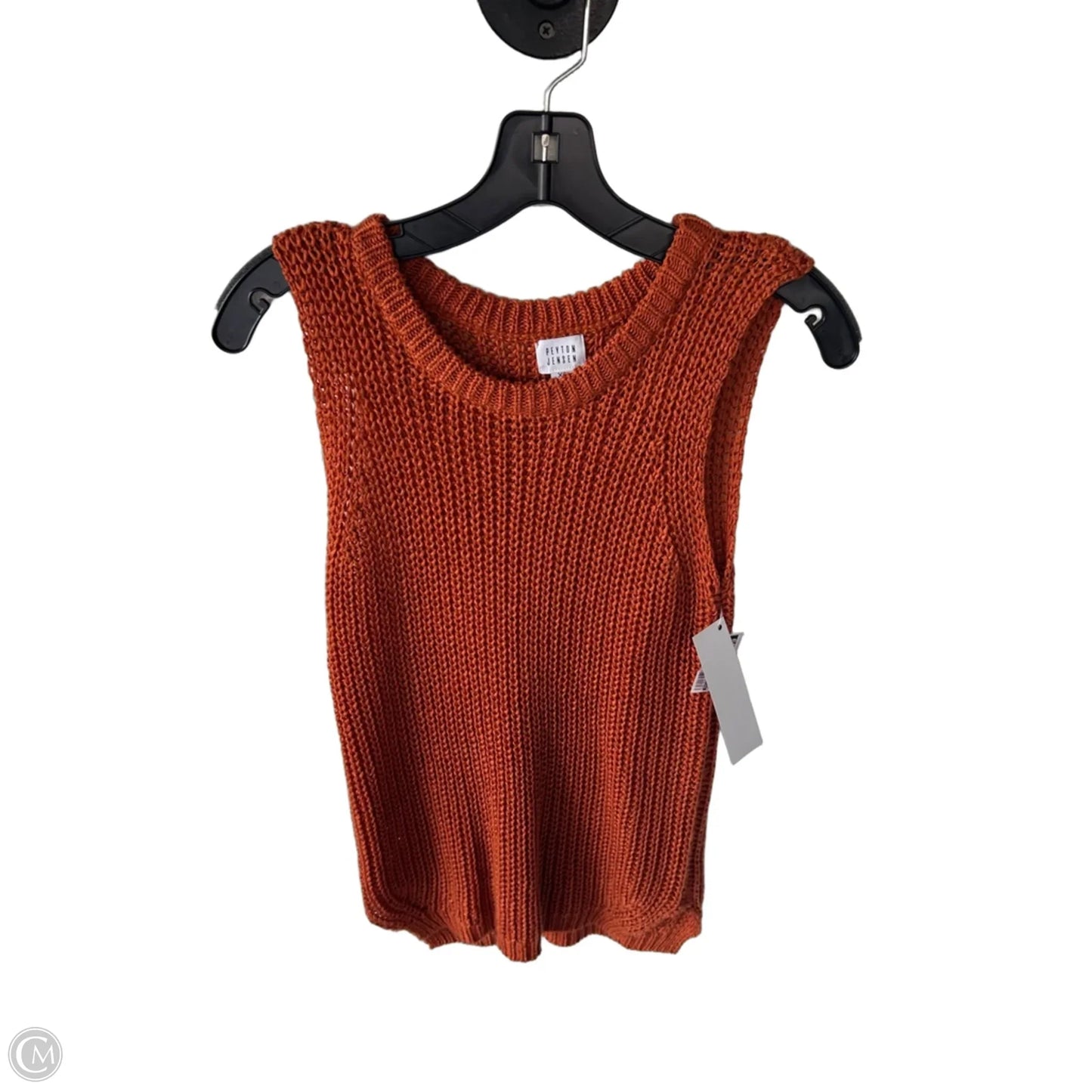 Vest Sweater By Peyton Jensen In Orange, Size: Xs