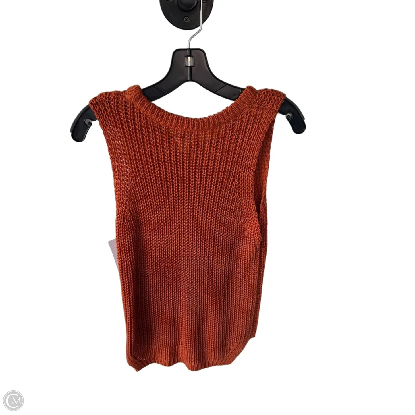 Vest Sweater By Peyton Jensen In Orange, Size: Xs