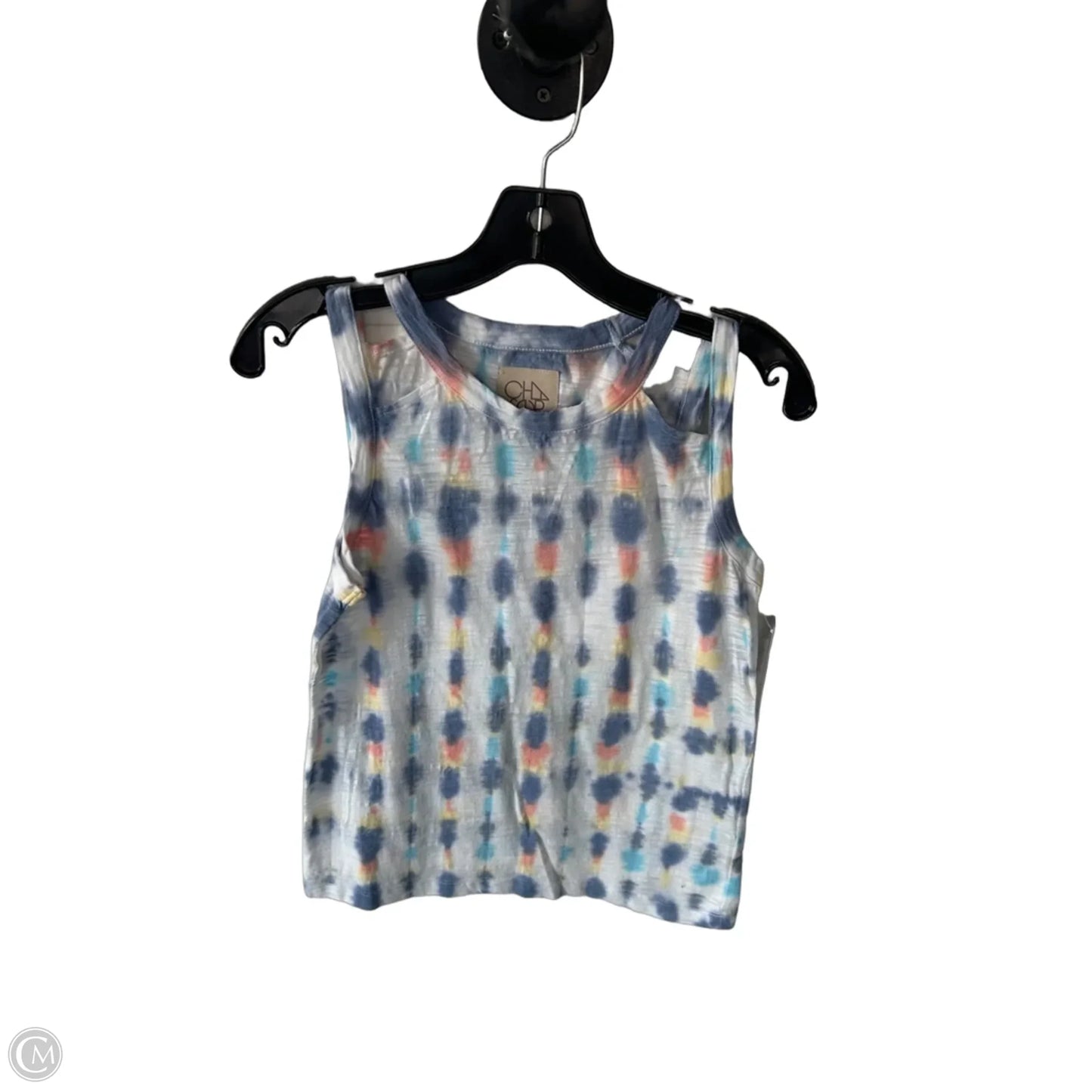 Top Sleeveless By Chaser In Blue & White, Size: S