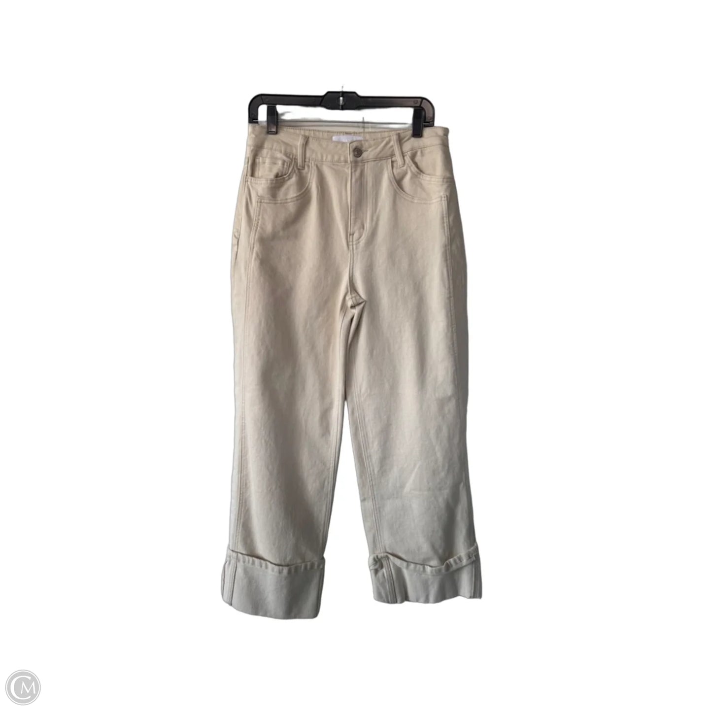 Jeans Straight By Vervet In Tan Denim, Size: 8