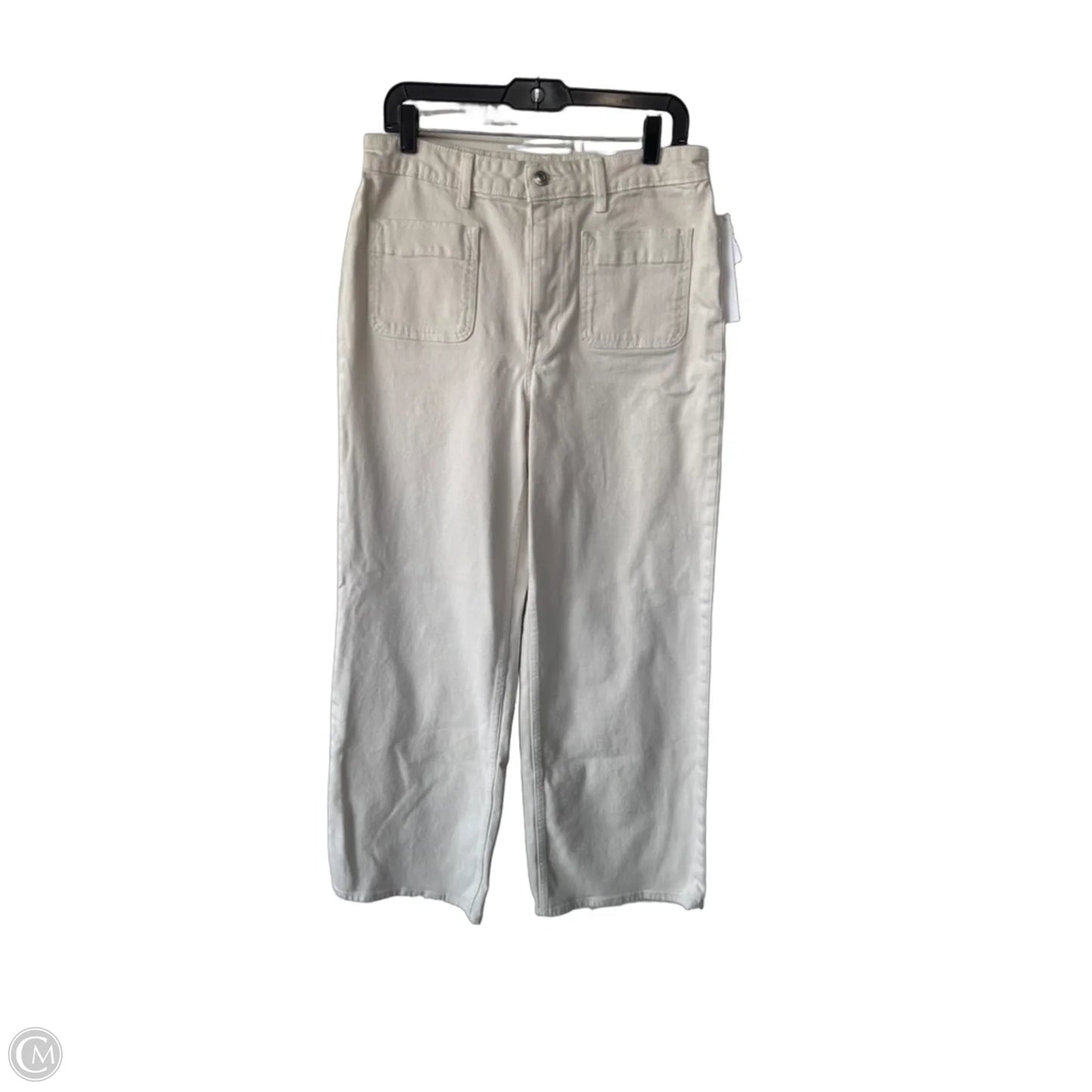 Jeans Straight By Free Assembly In Cream Denim, Size: 12