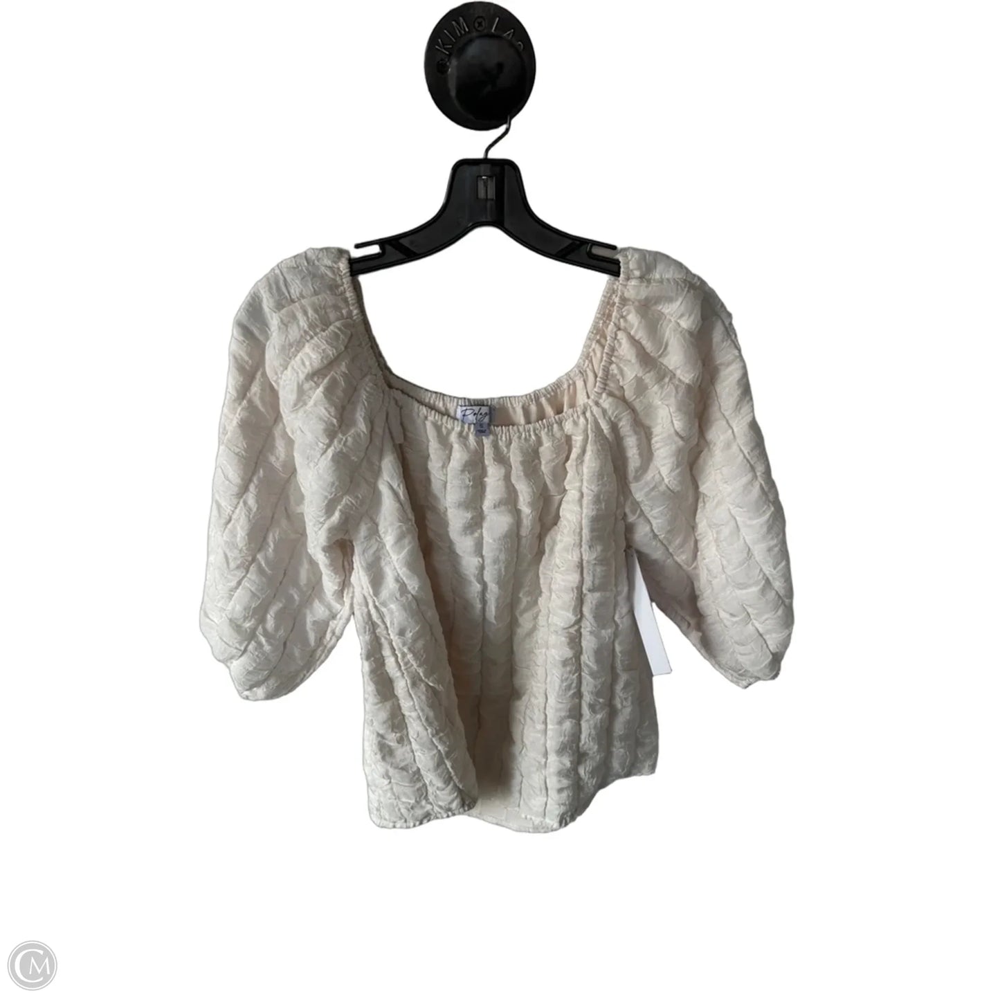 Top 3/4 Sleeve By Polagram In Cream, Size: S