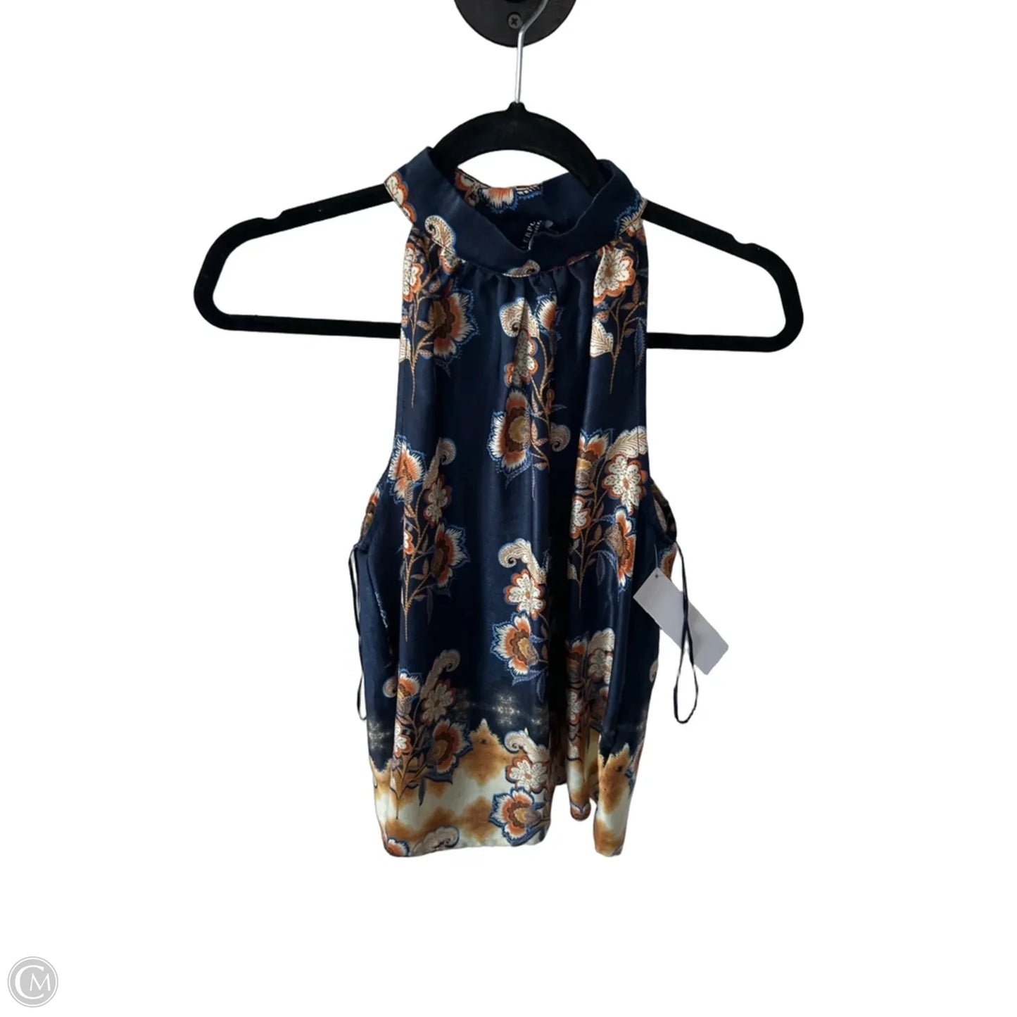 Top Sleeveless By Liverpool In Blue & Orange, Size: S