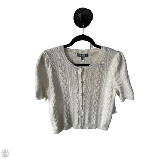 Sweater Short Sleeve By Marled In White, Size: S