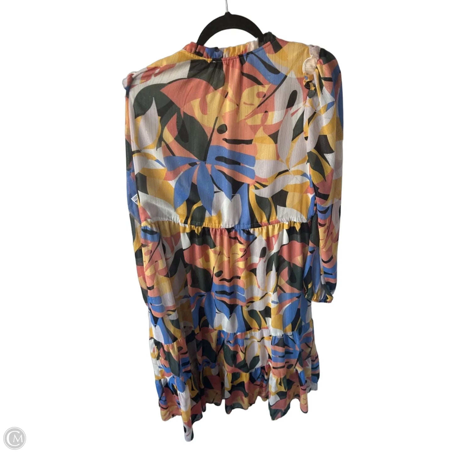 Dress Casual Midi By Sugar Lips In Green & Orange, Size: L