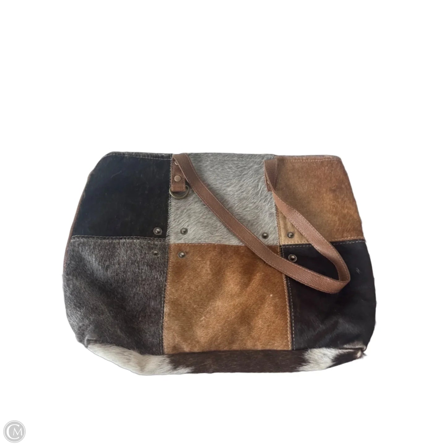 Tote Leather By Myra, Size: Large