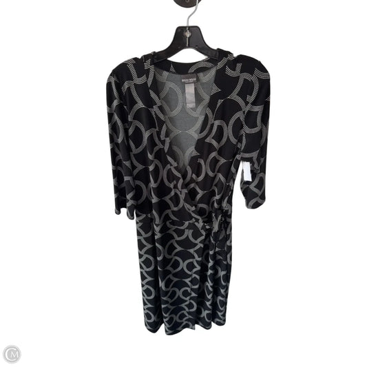 Dress Casual Midi By Bisou Bisou In Black & Tan, Size: L
