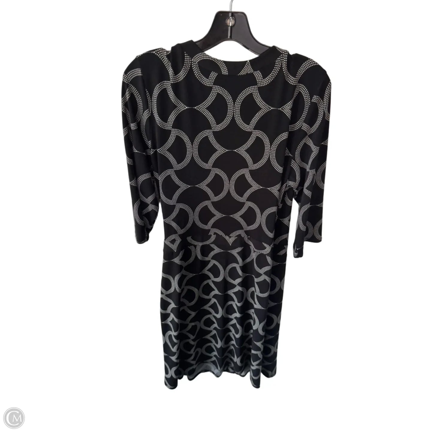 Dress Casual Midi By Bisou Bisou In Black & Tan, Size: L