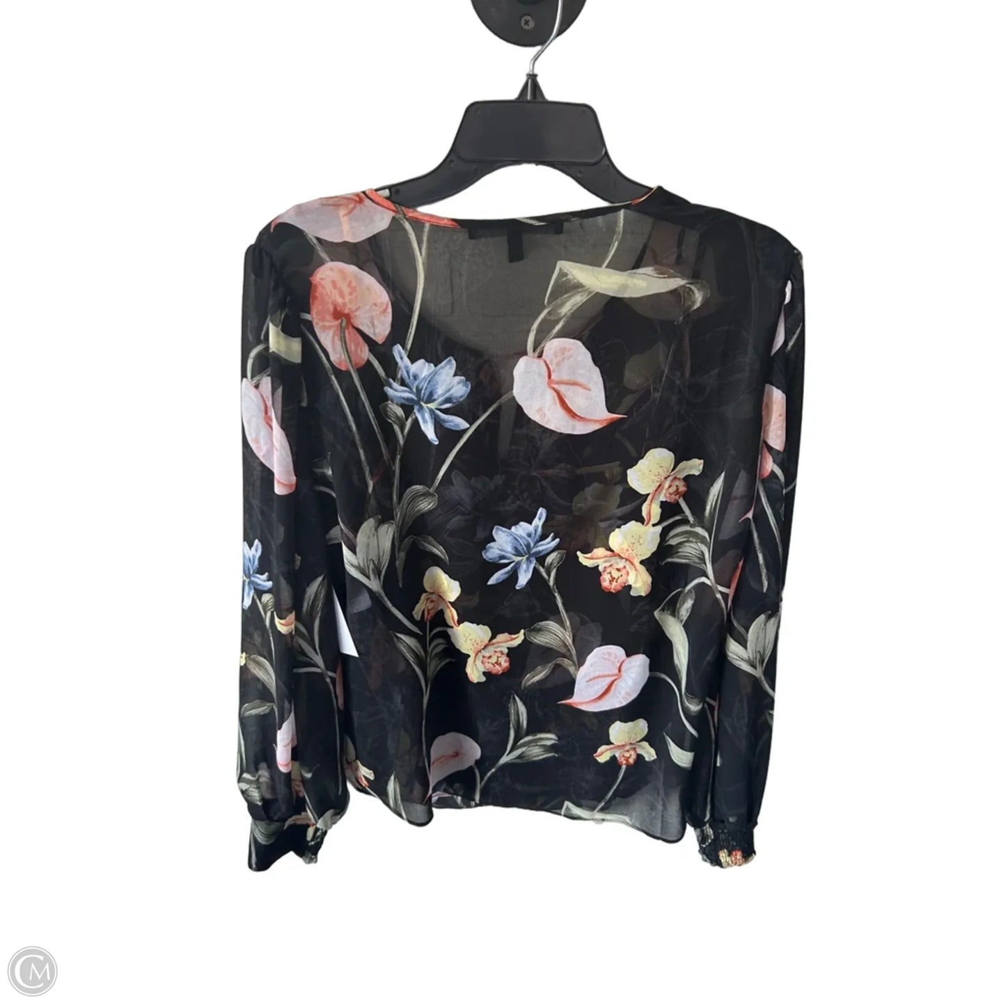 Top 2pc Long Sleeve By White House Black Market In Black & Green, Size: L