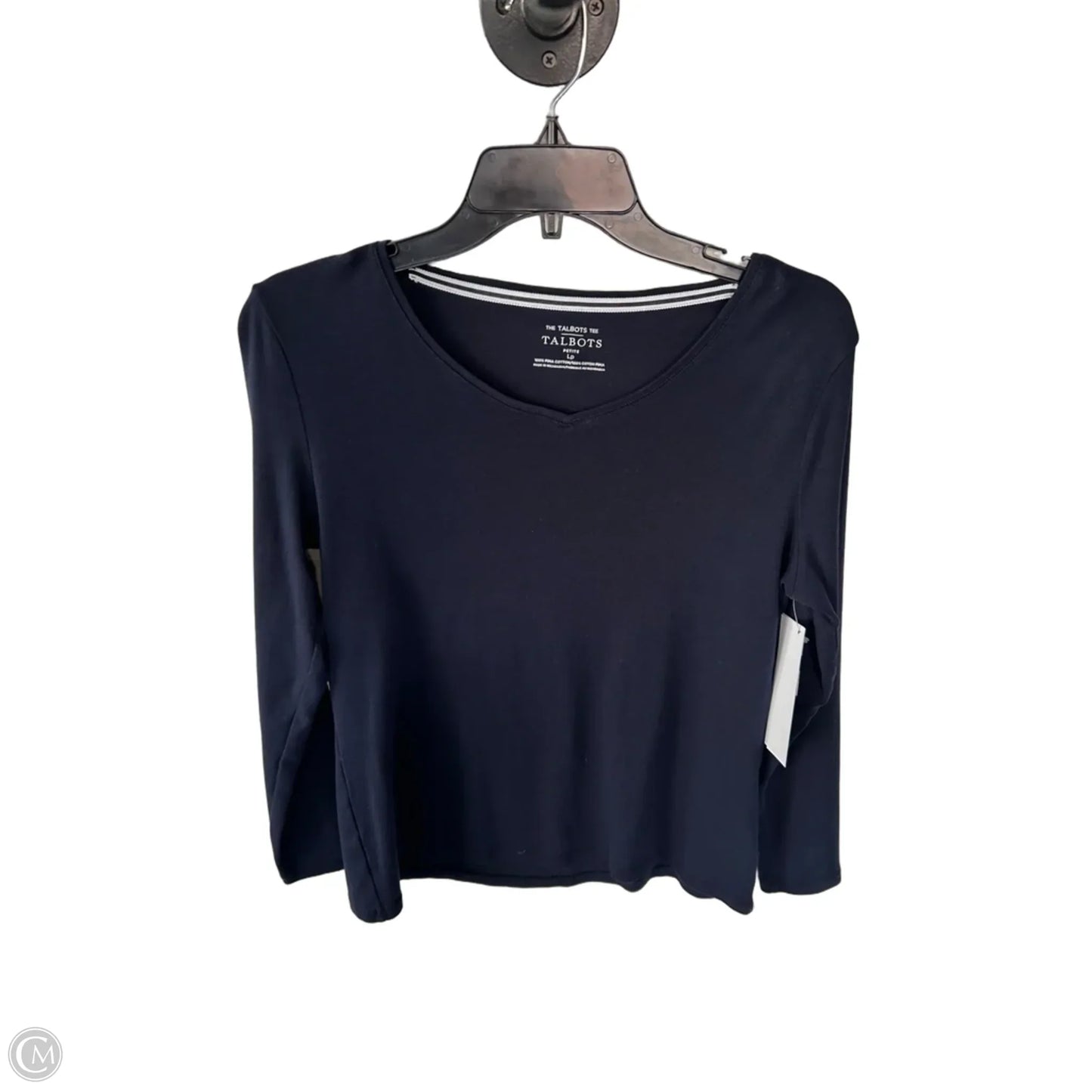 Top Long Sleeve Basic By Talbots In Navy, Size: Lp