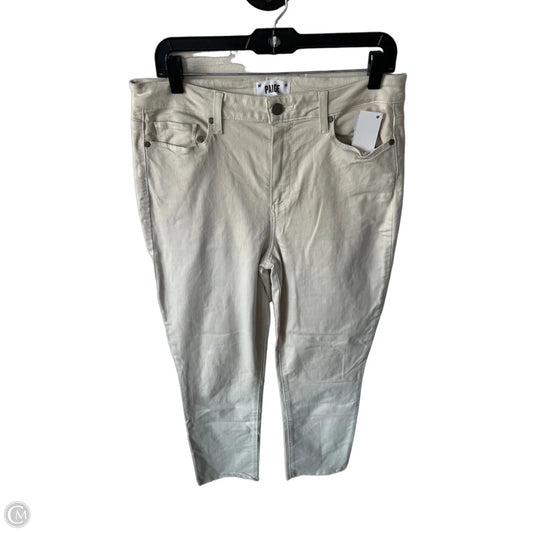 Jeans Straight By Paige In Tan Denim, Size: 12