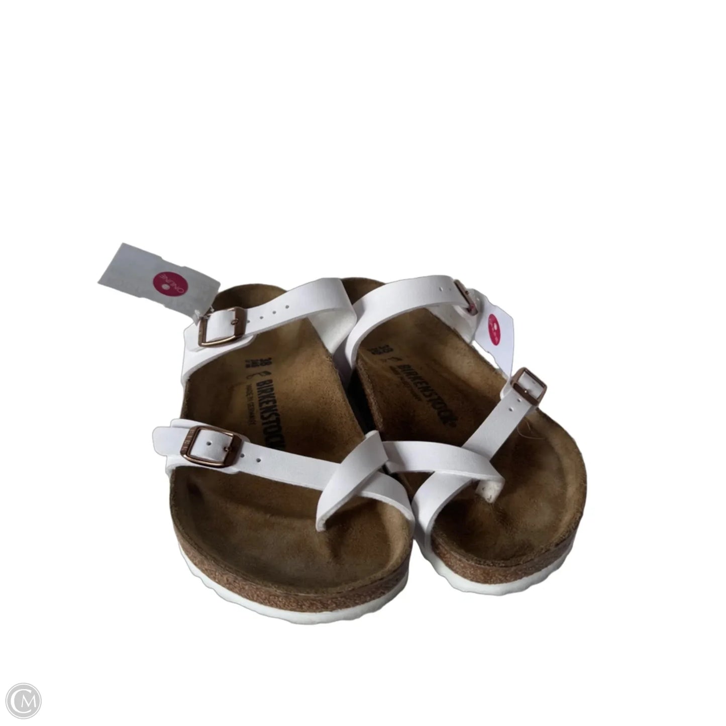 Sandals Flats By Birkenstock In White, Size: 7