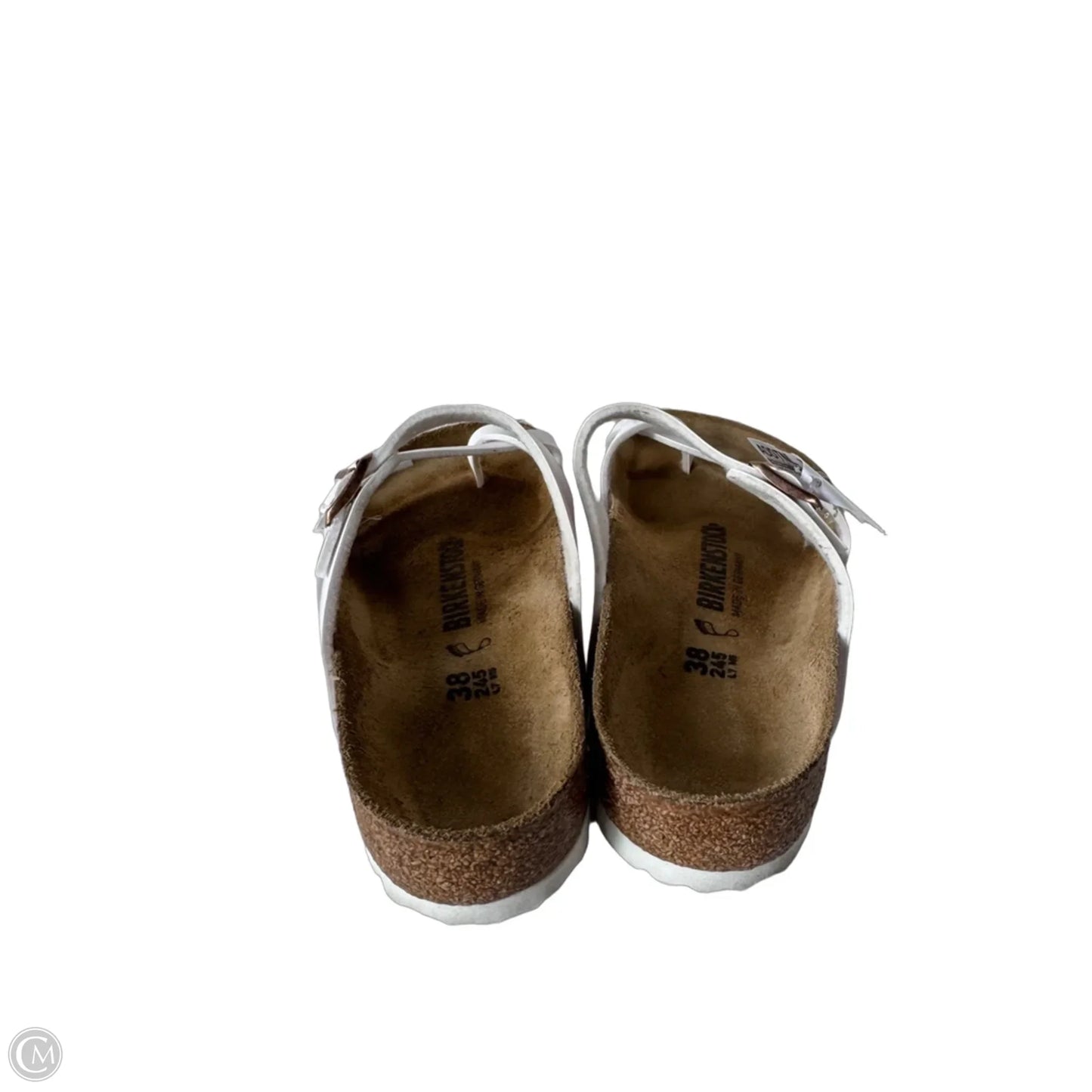 Sandals Flats By Birkenstock In White, Size: 7